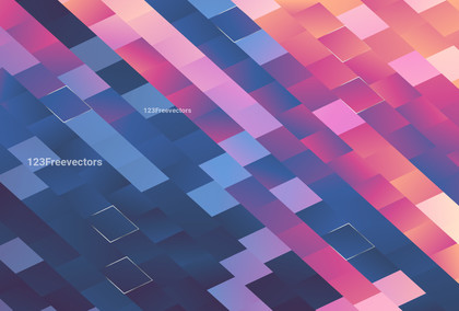 Geometric Abstract Pink Blue and Orange Background