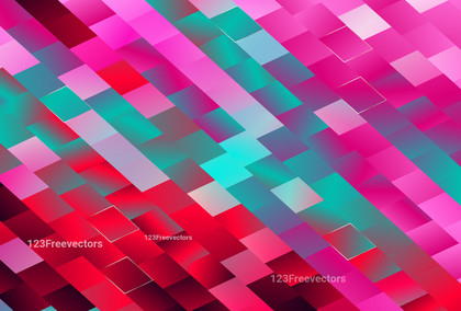 Pink Red and Blue Geometric Abstract Background Illustration