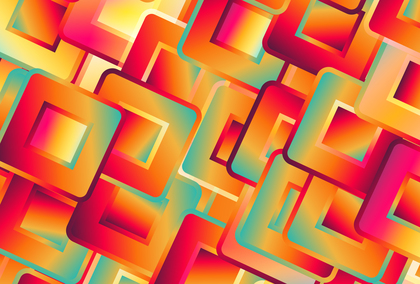 Geometric Abstract Red Orange and Blue Background