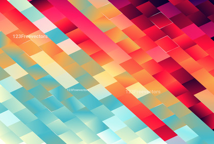 Red Orange and Blue Geometric Abstract Background