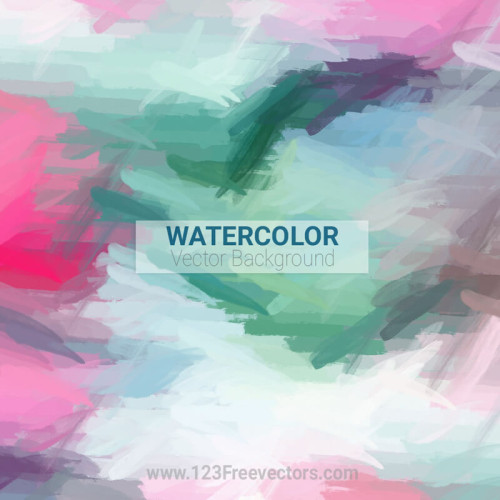 Pink Green Watercolor Background