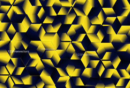 Abstract Geometric Shapes Blue Yellow and Black Gradient Background Graphic