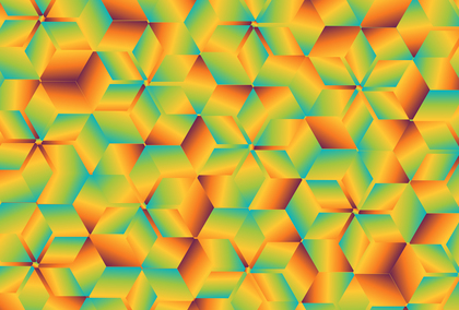 Blue Green and Orange Gradient Geometric Shapes Background