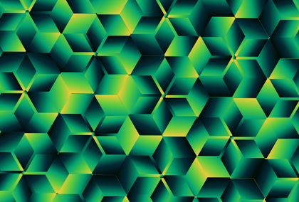 Abstract Geometric Blue Green and Orange Gradient Background