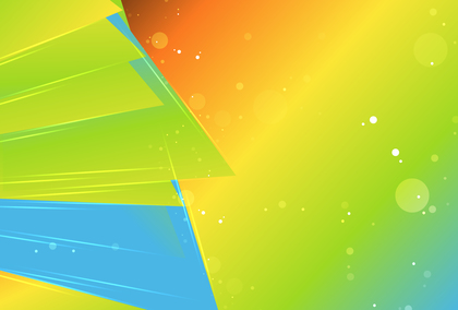Abstract Geometric Shapes Blue Green and Orange Gradient Background