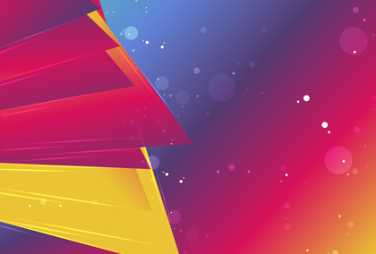 Abstract Pink Blue and Yellow Gradient Geometric Shapes Background