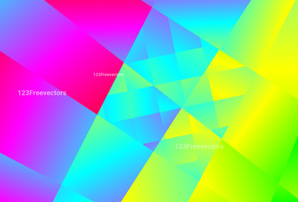 Abstract Pink Blue and Yellow Gradient Geometric Background
