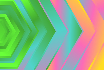 Abstract Geometric Shapes Pink Green and Yellow Gradient Background