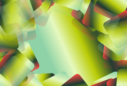 Geometric Shapes Red Green and Beige Gradient Background
