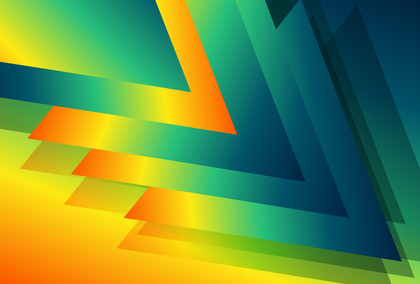Geometric Blue Green and Orange Gradient Background