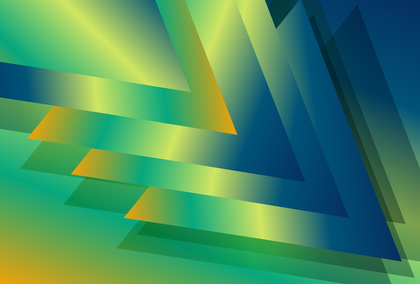 Abstract Geometric Blue Green and Yellow Gradient Background