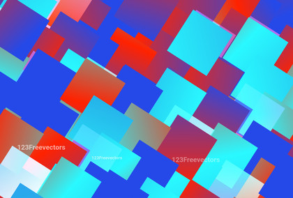 Modern Red and Blue Square Abstract Background Vector Graphic