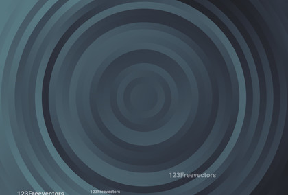 Blue and Grey Gradient Concentric Circles Background Vector
