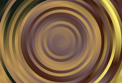 Yellow and Brown Gradient Concentric Circles Background