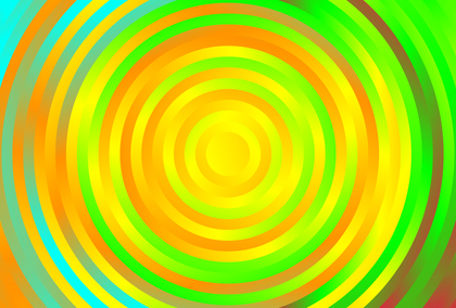 Blue Green and Orange Gradient Concentric Circles Background