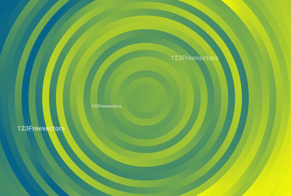 Blue Green and Yellow Gradient Concentric Circles Background Illustrator
