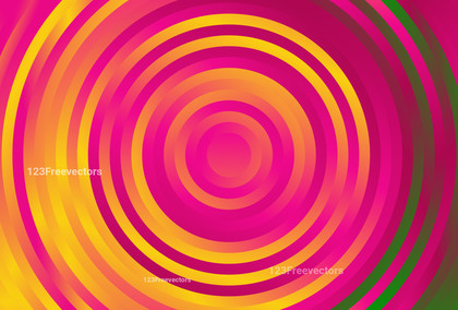 Green Orange and Pink Gradient Concentric Circles Background