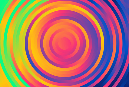Pink Blue and Orange Gradient Concentric Circles Background