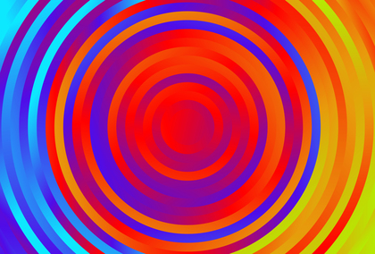 Red Yellow and Blue Gradient Concentric Circles Background Vector