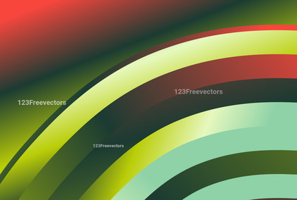 Red Green and Blue Gradient Quarter Concentric Circles Background