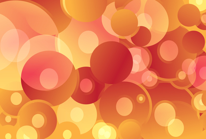 Orange Gradient Random Circles Background Vector Illustration