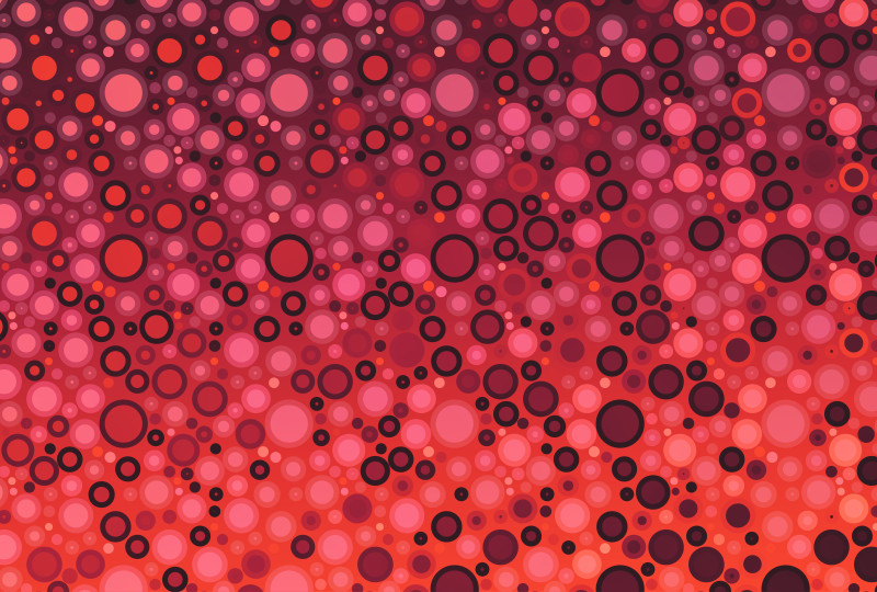 Abstract Dark Red Gradient Geometric Circles Background