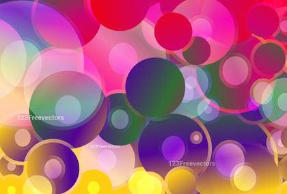 Abstract Colorful Gradient Geometric Circles Background Vector