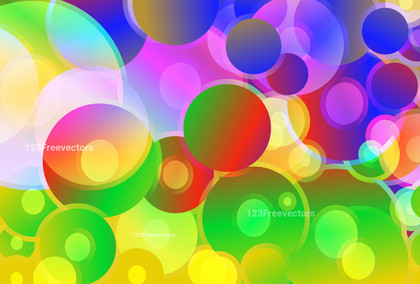 Colorful Gradient Geometric Circles Background Illustrator