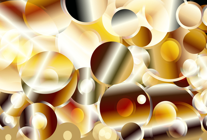 Abstract Orange and White Gradient Random Circles Background Vector