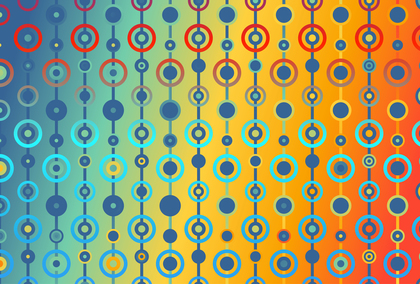 Blue and Orange Gradient Random Circles Background Graphic