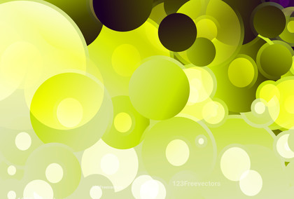 Abstract Green and Yellow Gradient Geometric Circle Shapes Background Vector Image