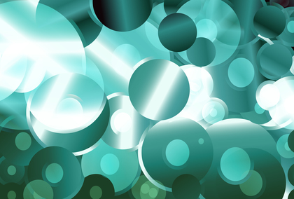 Abstract Blue Green and White Gradient Circle Background Graphic