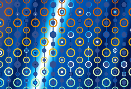 Abstract Blue Orange and White Gradient Geometric Circle Background