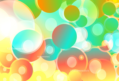 Blue Green and Orange Gradient Circle Background Vector