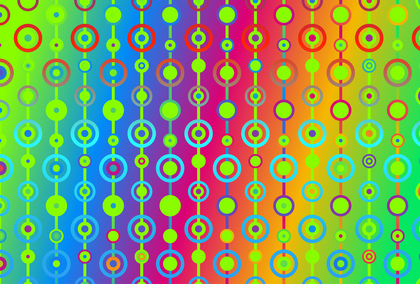 Abstract Blue Pink and Green Gradient Random Circles Background Graphic