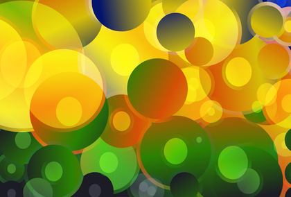 Abstract Orange Yellow and Green Gradient Circle Background Vector Illustration