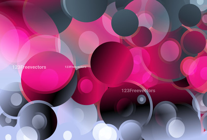 Abstract Pink Blue and Grey Gradient Circles Background Illustrator
