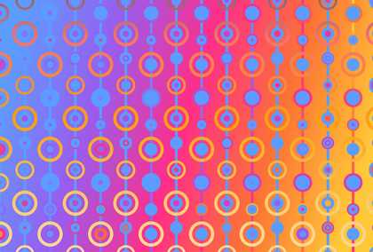 Pink Blue and Orange Gradient Geometric Circle Background