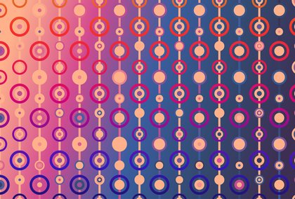 Abstract Pink Blue and Orange Circle Background Vector Graphic