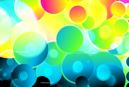 Pink Blue and Yellow Gradient Circle Background Vector Art