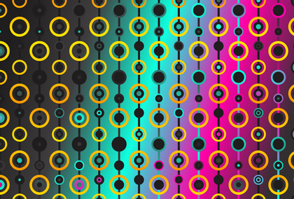 Pink Blue and Yellow Gradient Geometric Circles Background Graphic