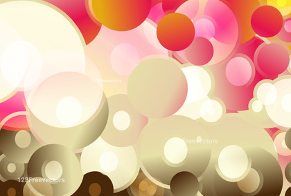 Abstract Pink Brown and Yellow Gradient Circle Background Design