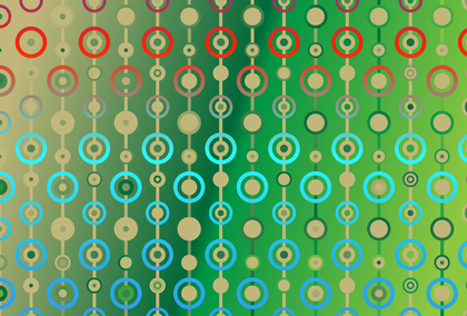 Abstract Red Green and Blue Gradient Random Circles Background