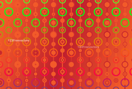 Red Green and Orange Gradient Circles Background