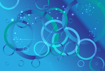 Abstract Blue Gradient Overlapping Circles Background