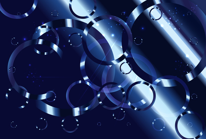 Overlapping Circles Abstract Dark Blue Gradient Background Illustration