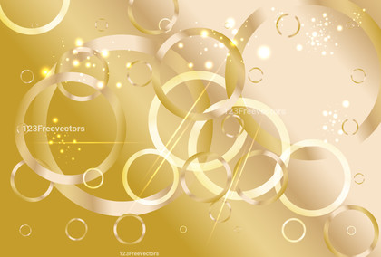 Gold and Beige Gradient Overlapping Circles Background