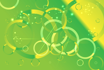 Green and Yellow Gradient Overlapping Circles Background Image