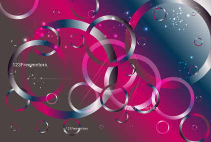 Pink Blue and Brown Gradient Overlapping Circles Background