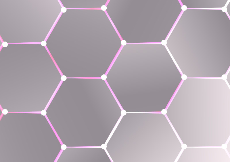 Pink and Grey Hexagon Shape Background Vector